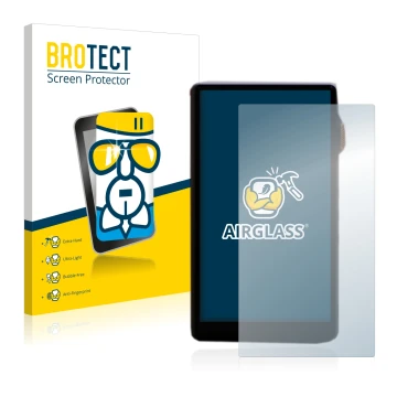 Vorderseite einer Produktverpackung mit dem Markenlogo BROTECT. Daneben ist das Gerät iBasso DX240 mit dem zugehörigen Display