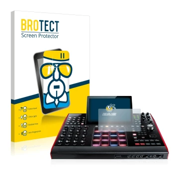 Vorderseite einer Produktverpackung mit dem Markenlogo BROTECT. Daneben ist das Gerät Akai MPC X 10.1