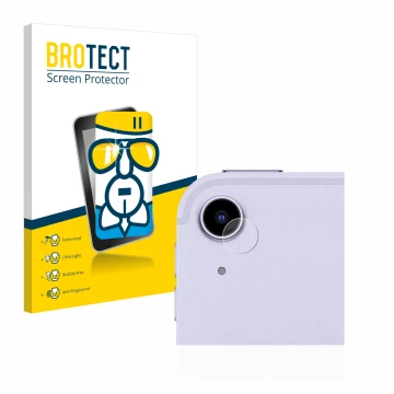 Vorderseite einer Produktverpackung mit dem Markenlogo BROTECT. Daneben ist das Gerät Apple iPad Air 5 WiFi 2022 (NUR Kamerasc