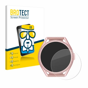 Vorderseite einer Produktverpackung mit dem Markenlogo BROTECT. Daneben ist das Gerät Michael Kors Access MKGO Gen 5E MKT 5116