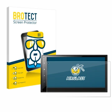 Vorderseite einer Produktverpackung mit dem Markenlogo BROTECT. Daneben ist das Gerät Pioneer DMH-A340DAB mit dem zugehörigen 