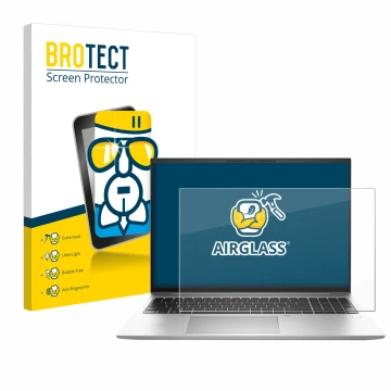 Vorderseite einer Produktverpackung mit dem Markenlogo BROTECT. Daneben ist das Gerät HP EliteBook 840 G9 mit dem zugehörigen 
