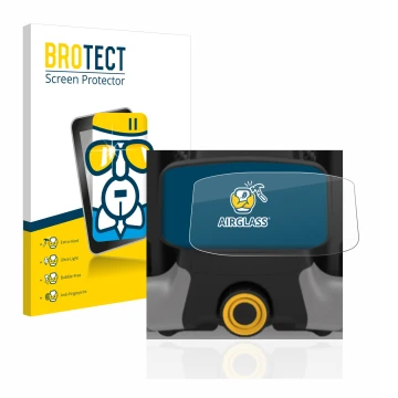 Vorderseite einer Produktverpackung mit dem Markenlogo BROTECT. Daneben ist das Gerät PowaKaddy CT8 mit dem zugehörigen Displa