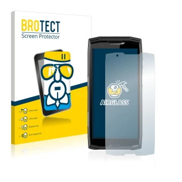 Vorderseite einer Produktverpackung mit dem Markenlogo BROTECT. Daneben ist das Gerät Crosscall Core-X5 mit dem zugehörigen Di