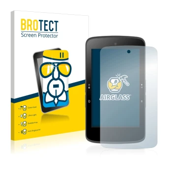 Vorderseite einer Produktverpackung mit dem Markenlogo BROTECT. Daneben ist das Gerät Bryton Rider S800 mit dem zugehörigen Di