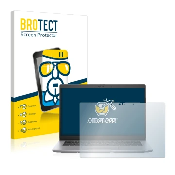 Vorderseite einer Produktverpackung mit dem Markenlogo BROTECT. Daneben ist das Gerät Dell Latitude 5320 2-in-1 Touch mit dem 