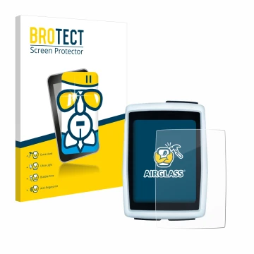 Vorderseite einer Produktverpackung mit dem Markenlogo BROTECT. Daneben ist das Gerät Sigma BC 12.0 WL mit dem zugehörigen Dis