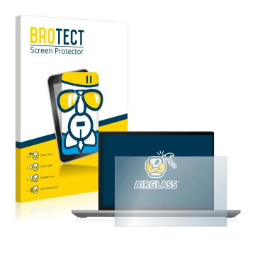 Vorderseite einer Produktverpackung mit dem Markenlogo BROTECT. Daneben ist das Gerät Lenovo ThinkPad P14s Gen 3 mit dem zugeh