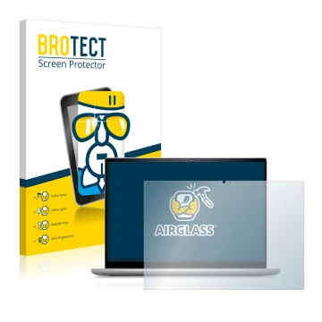 Vorderseite einer Produktverpackung mit dem Markenlogo BROTECT. Daneben ist das Gerät Dell Inspiron 14 7420 2-in-1 mit dem zug