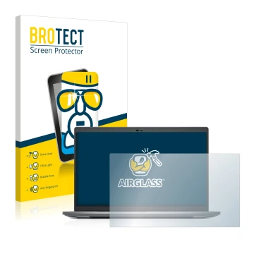 Vorderseite einer Produktverpackung mit dem Markenlogo BROTECT. Daneben ist das Gerät Dell Precision 3570 mit dem zugehörigen 