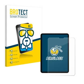 Vorderseite einer Produktverpackung mit dem Markenlogo BROTECT. Daneben ist das Gerät Apple iPad Pro 11
