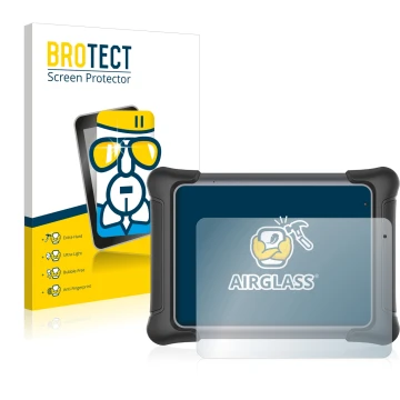 Vorderseite einer Produktverpackung mit dem Markenlogo BROTECT. Daneben ist das Gerät Autel MaxiSys Elite II mit dem zugehörig