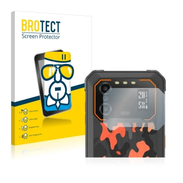 Vorderseite einer Produktverpackung mit dem Markenlogo BROTECT. Daneben ist das Gerät iiiF150 B1 Pro (NUR Kameraschutz) mit de