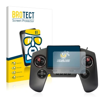 Vorderseite einer Produktverpackung mit dem Markenlogo BROTECT. Daneben ist das Gerät FrSky Twin Lite mit dem zugehörigen Disp