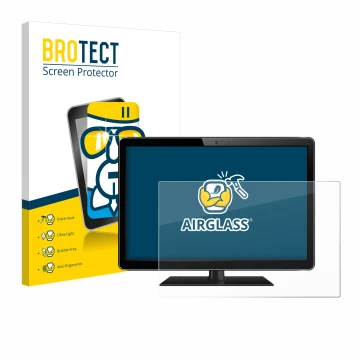 Vorderseite einer Produktverpackung mit dem Markenlogo BROTECT. Daneben ist das Gerät mit dem zugehörigen Displayschutz abgebi