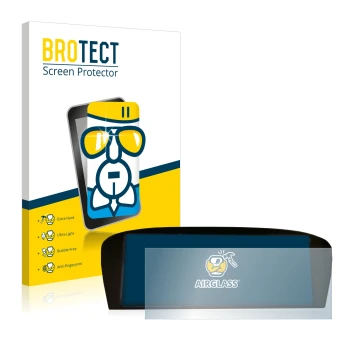 Vorderseite einer Produktverpackung mit dem Markenlogo BROTECT. Daneben ist das Gerät BMW E91 320d CiC Professional mit dem zu