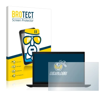 Vorderseite einer Produktverpackung mit dem Markenlogo BROTECT. Daneben ist das Gerät Lenovo ThinkPad L15 Gen 3 mit dem zugehö