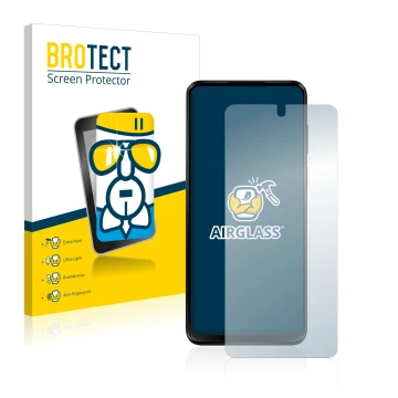 Vorderseite einer Produktverpackung mit dem Markenlogo BROTECT. Daneben ist das Gerät Motorola Moto G13 mit dem zugehörigen Di