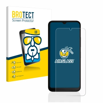 Vorderseite einer Produktverpackung mit dem Markenlogo BROTECT. Daneben ist das Gerät Nokia C22 mit dem zugehörigen Displaysch