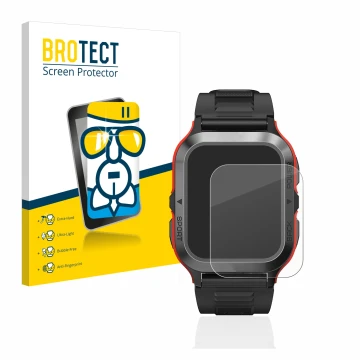 Vorderseite einer Produktverpackung mit dem Markenlogo BROTECT. Daneben ist das Gerät Kospet Tank M2 mit dem zugehörigen Displ