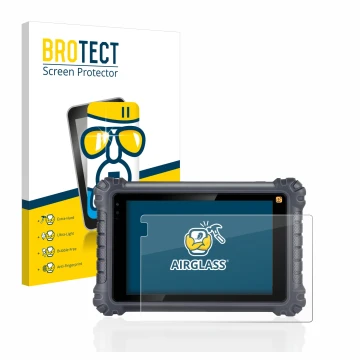 Vorderseite einer Produktverpackung mit dem Markenlogo BROTECT. Daneben ist das Gerät Autel MaxiCom MK906Pro-TS mit dem zugehö