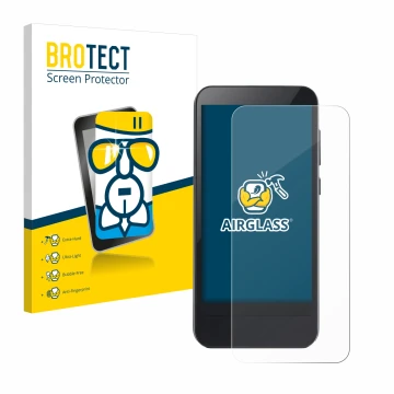 Vorderseite einer Produktverpackung mit dem Markenlogo BROTECT. Daneben ist das Gerät Omnipod 5 mit dem zugehörigen Displaysch