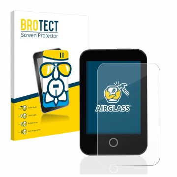 Vorderseite einer Produktverpackung mit dem Markenlogo BROTECT. Daneben ist das Gerät Medtrum Touchcare nano CGM mit dem zugeh