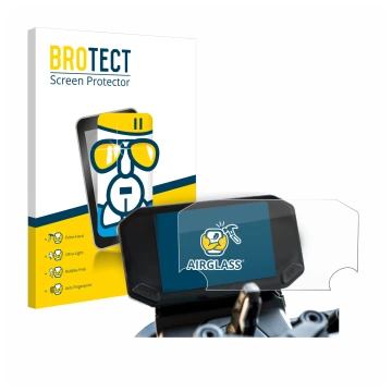 Vorderseite einer Produktverpackung mit dem Markenlogo BROTECT. Daneben ist das Gerät VOGE 350 AC mit dem zugehörigen Displays