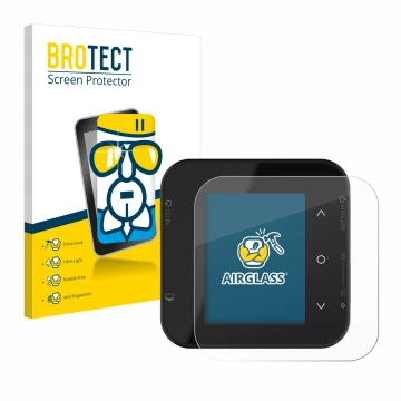 Vorderseite einer Produktverpackung mit dem Markenlogo BROTECT. Daneben ist das Gerät ISDT Air8 mit dem zugehörigen Displaysch