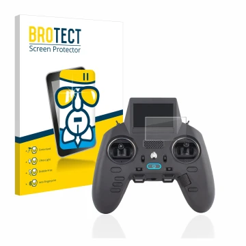 Vorderseite einer Produktverpackung mit dem Markenlogo BROTECT. Daneben ist das Gerät Radiomaster Zorro mit dem zugehörigen Di