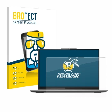 Vorderseite einer Produktverpackung mit dem Markenlogo BROTECT. Daneben ist das Gerät Lenovo Yoga 7i Gen 8 16