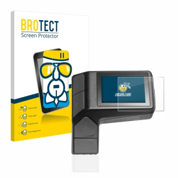 Vorderseite einer Produktverpackung mit dem Markenlogo BROTECT. Daneben ist das Gerät Giant Ridecontrol Dash 2 in 1 mit dem zu