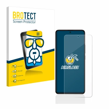 Vorderseite einer Produktverpackung mit dem Markenlogo BROTECT. Daneben ist das Gerät Xiaomi Poco F5 Pro mit dem zugehörigen D