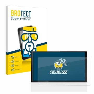 Vorderseite einer Produktverpackung mit dem Markenlogo BROTECT. Daneben ist das Gerät Kenwood DMX 7722DABS mit dem zugehörigen