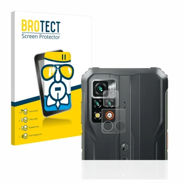 Vorderseite einer Produktverpackung mit dem Markenlogo BROTECT. Daneben ist das Gerät Blackview BV9200 (NUR Kameraschutz) mit 