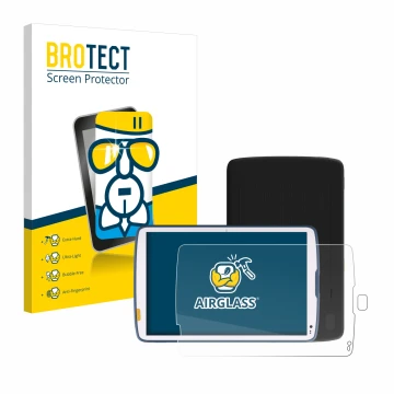 Vorderseite einer Produktverpackung mit dem Markenlogo BROTECT. Daneben ist das Gerät Zebra ET40 10.1