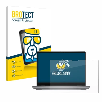 Vorderseite einer Produktverpackung mit dem Markenlogo BROTECT. Daneben ist das Gerät Dell Precision 7680 Touch mit dem zugehö