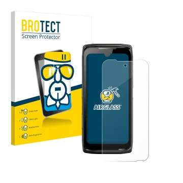 Vorderseite einer Produktverpackung mit dem Markenlogo BROTECT. Daneben ist das Gerät Crosscall Core-Z5 mit dem zugehörigen Di