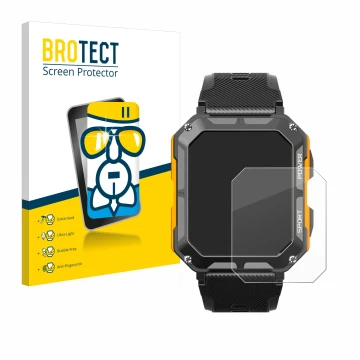 Vorderseite einer Produktverpackung mit dem Markenlogo BROTECT. Daneben ist das Gerät Njord Gear The Indestructible Smartwatch