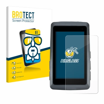 Vorderseite einer Produktverpackung mit dem Markenlogo BROTECT. Daneben ist das Gerät Sigma ROX 12.1 EVO mit dem zugehörigen D