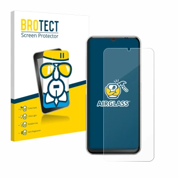Vorderseite einer Produktverpackung mit dem Markenlogo BROTECT. Daneben ist das Gerät Emporia Smart 6 mit dem zugehörigen Disp