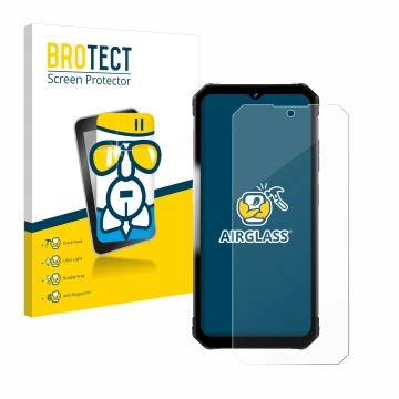 Vorderseite einer Produktverpackung mit dem Markenlogo BROTECT. Daneben ist das Gerät Fossibot F102 mit dem zugehörigen Displa
