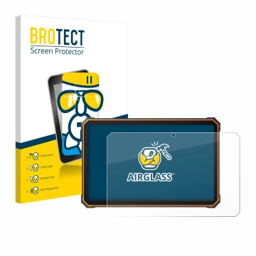 Vorderseite einer Produktverpackung mit dem Markenlogo BROTECT. Daneben ist das Gerät Blackview Active 8 Pro 10.36