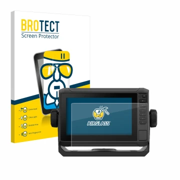 Vorderseite einer Produktverpackung mit dem Markenlogo BROTECT. Daneben ist das Gerät Garmin ECHOMAP UHD2 7