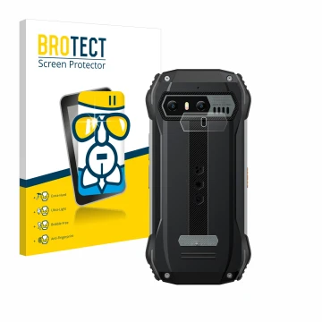 Vorderseite einer Produktverpackung mit dem Markenlogo BROTECT. Daneben ist das Gerät Blackview N6000 (NUR Kameraschutz) mit d