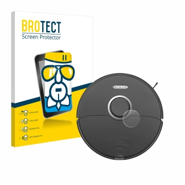 Vorderseite einer Produktverpackung mit dem Markenlogo BROTECT. Daneben ist das Gerät Roborock S8 Lidar Sensor (nur weißes Mod