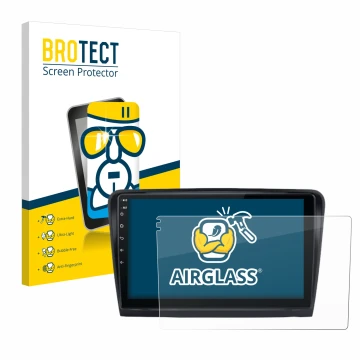 Vorderseite einer Produktverpackung mit dem Markenlogo BROTECT. Daneben ist das Gerät Junsun V1 Plus 10