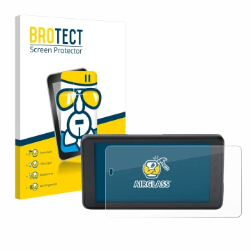 Vorderseite einer Produktverpackung mit dem Markenlogo BROTECT. Daneben ist das Gerät BMW ConnectedRide Navigator mit dem zuge