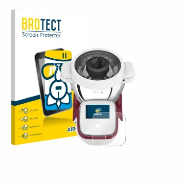 Vorderseite einer Produktverpackung mit dem Markenlogo BROTECT. Daneben ist das Gerät Moulinex i-Companion Touch XL mit dem zu
