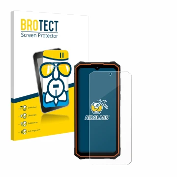 Vorderseite einer Produktverpackung mit dem Markenlogo BROTECT. Daneben ist das Gerät Hotwav Cyber 13 Pro mit dem zugehörigen 